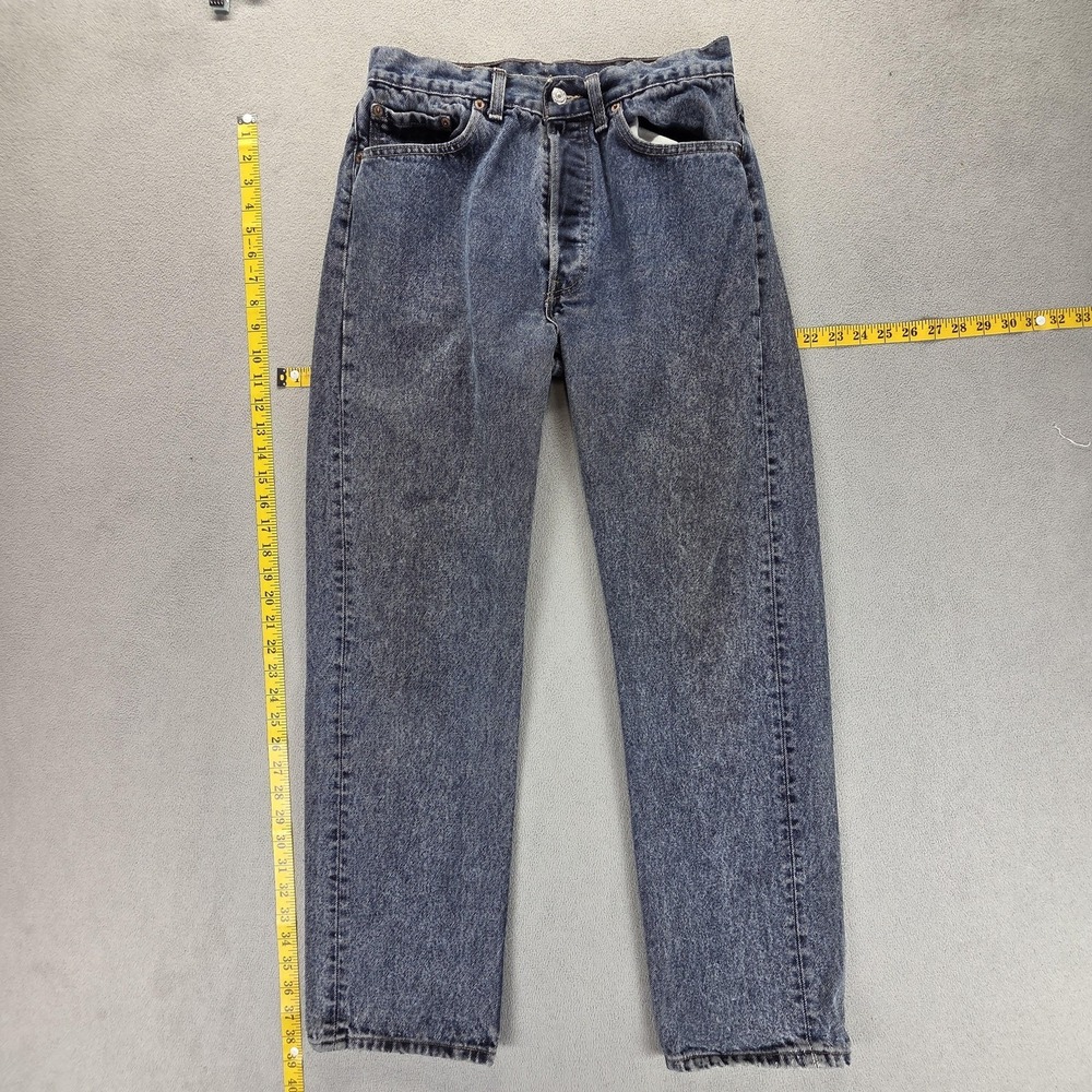 Vintage Levis 501 Jeans‎ Mens Blue Straight Button Fly Made USA Fits 28x30